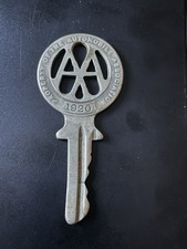 1920 AA Members Vintage Antique Key H & T.V  Shermays Ltd Cheapside London