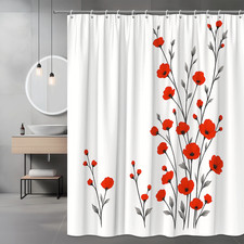 Floral Red Poppy Shower