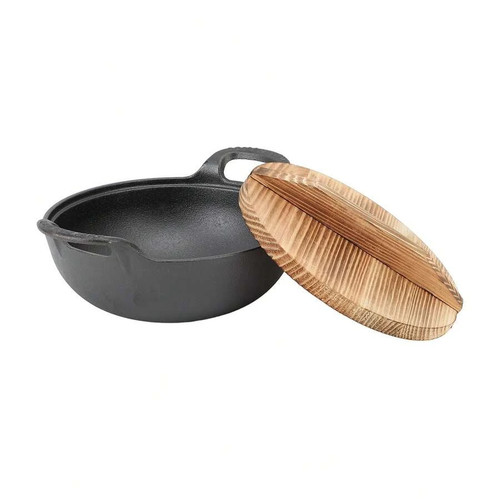 Pre seasoned cast - iron, wok