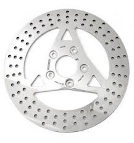 Front brake disc polished