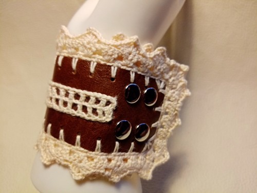 Handmade leather brown beige - handmade,