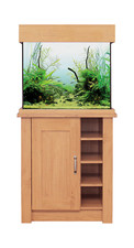 Ex Display AquaOne Oakstyle 110L Oak Fish Tank Aquarium Cabinet LED Light shaker