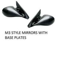 BLACK MANUAL MIRRORS FOR VW POLO 6N2 1999-2001 MODEL M3 STYLE