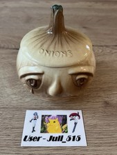 Sylvac 4756 Crying Onions Face pot Vintage Brown/Cream Colour (Great Condition)