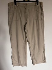 Stone Linen Blend Cropped