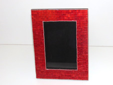 Red mosaic tile photo frame