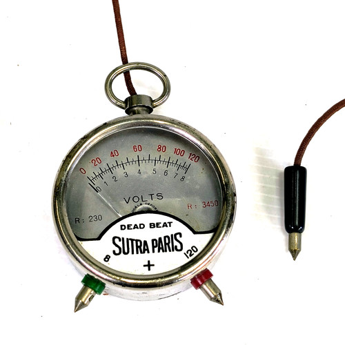 Vintage volt meter dead - meter, beat