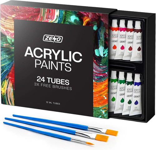 Colour acrylic paint set - 24,