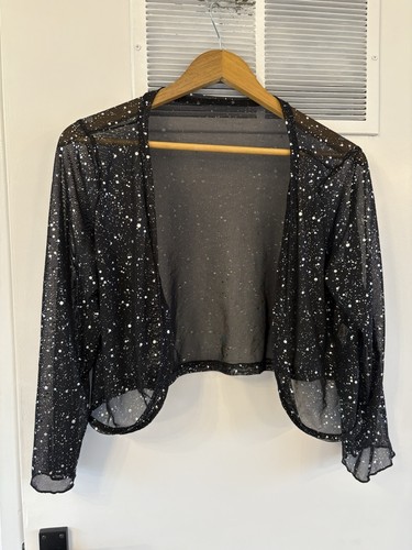 Black sheer glitter - sheer, shrug