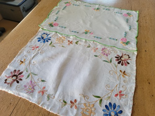 Two vintage hand - two, embroidered