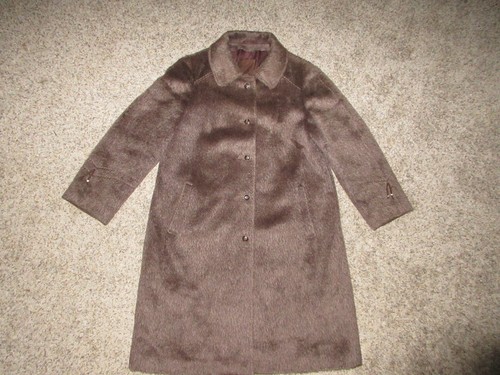Vtg calw llama coat - coat, brown