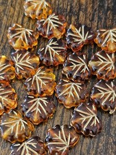 20 Autumn amber leaf acrylic