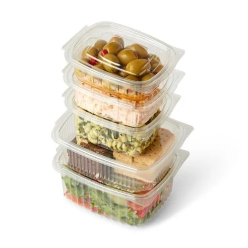 Reusable clear plastic salad - clear,