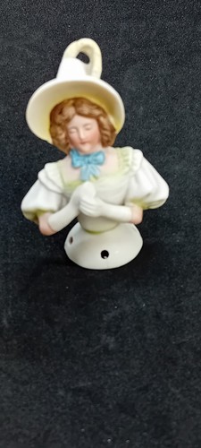 Contemporary bisque half doll - bisque,