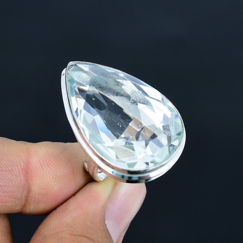 White topaz pear - white,