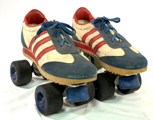 Roller derby disco skates - skates, red