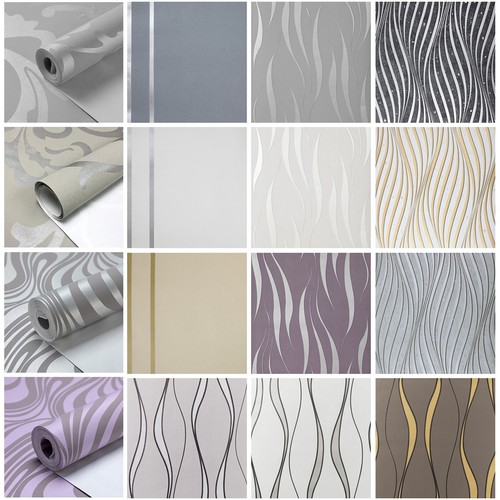 Damask wallpaper glitter - damask,