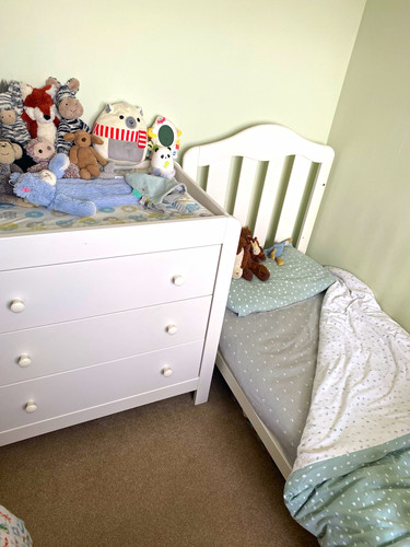 White wooden nursery - white,