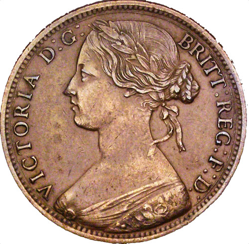 1860 penny s3954 f17 - 1860, obv