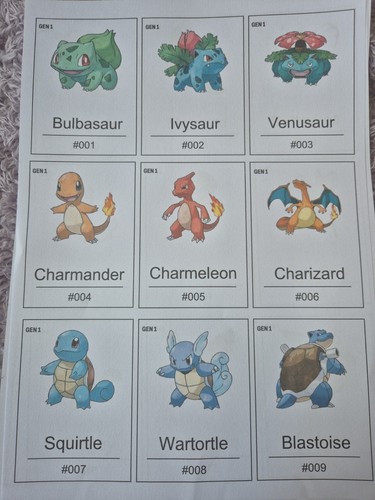 Printed pokemon placeholder - *printed*,