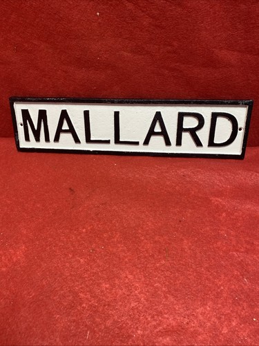 Mallard large cast iron sign - mallard,