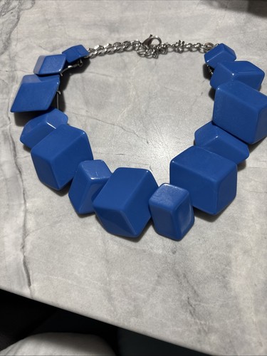 Jaeger chunky necklace - jaeger, blue