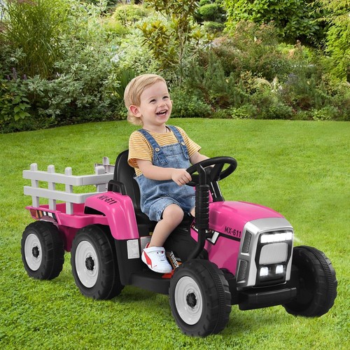Kids ride tractor trailer - on, &