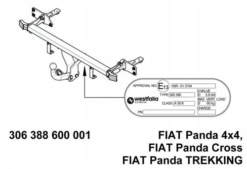 Towbar westfalia 306388600001 - towbar,