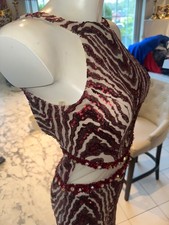 🎥PIA MICHI EVENING PROM RUNWAY BACKLESS EMBELLISHED MAXI DRESS BNWT RRP£900 Uk8