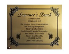 Traditional Solid Brass Plaque