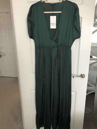 Zara satin jumpsuit - satin, l