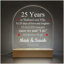 25th Anniversary Gift Husband