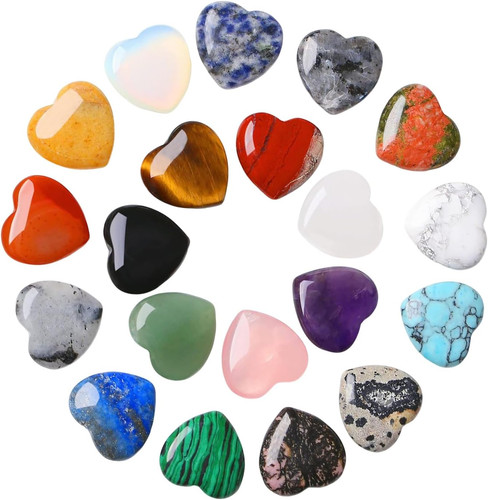 Pcs heart crystals - 20,