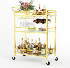 Gold Bar Cart, Serving Cart