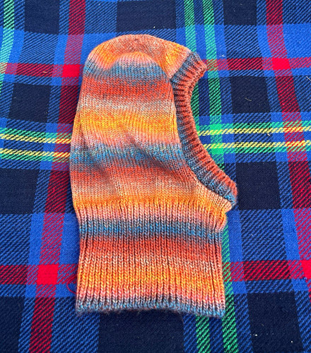 Hand knitted wool balaclava - wool,