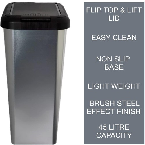 Silver kitchen bin - silver,