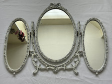 Vintage Triple Oval Vanity Mirror Dressing Table Top Mirror French Style 60’s