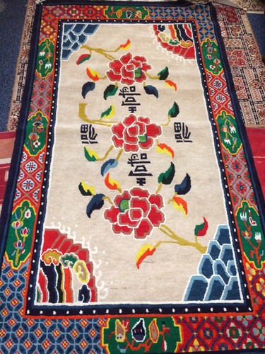 Hand knotted tibetan rug - knotted,