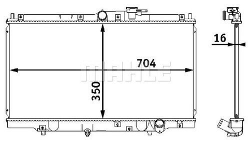 Mahle coolant radiator - coolant,