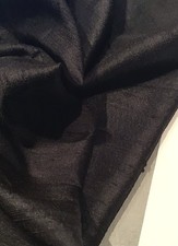100% SILK DUPION SOLID BLACK