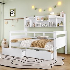 Single Wood Kids Storage Bed