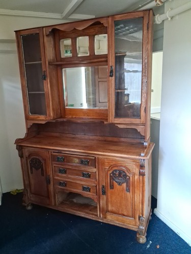Antique pine mirror backed - pine,
