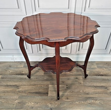 Antique mahogany window table - mahogany,