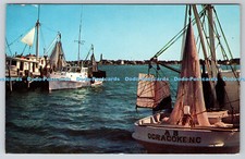 R738596 North Carolina Ocracoke Island Shrimp Boats at Anchor Plastichrome Colou