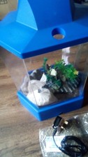 Mini Aquarium Hexagonal Fish Tank Clear Acrylic Breeding Box Small Fish New.