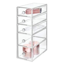 iDesign 39560 Drawers Bathroom Storage Tower, Plastic Cosmetic Organiser Drawers