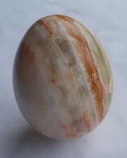 Polished Stone Onyx Egg 7cm VGC
