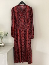 Ladies Somerset by Alice Temperley Dark Coral Animal Print Dress, UK Size 16