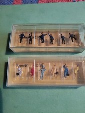 PREISER `N GAUGE` #9010 "RAILWAY TRAVELLERS" & #9020 RAILWAY STAFF BOXED UNUSED 