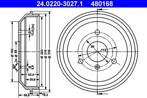 Brake drum for smart - drum,